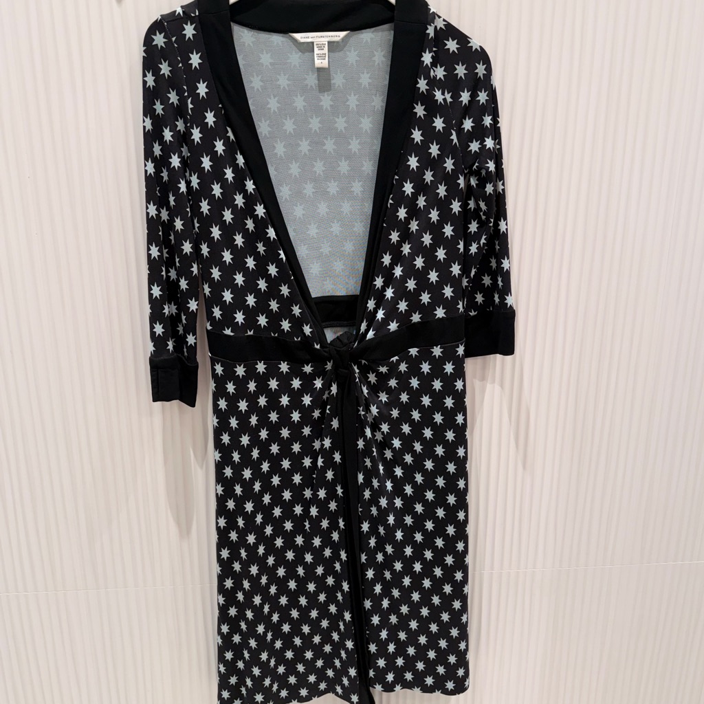 Diane Von Furstenberg Black And White Star Dress